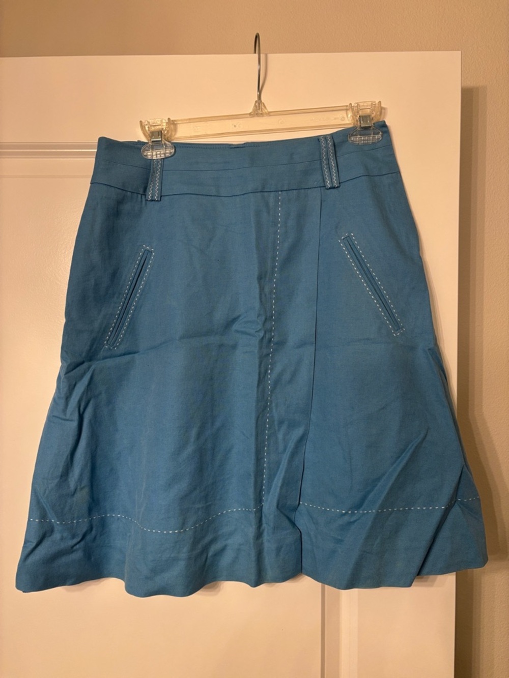 TNA Teal A-Line Skirt
